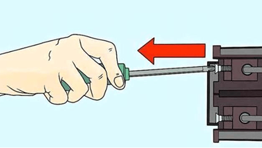 remove the screws securing the circuit breaker with a Phillips screwdriver
